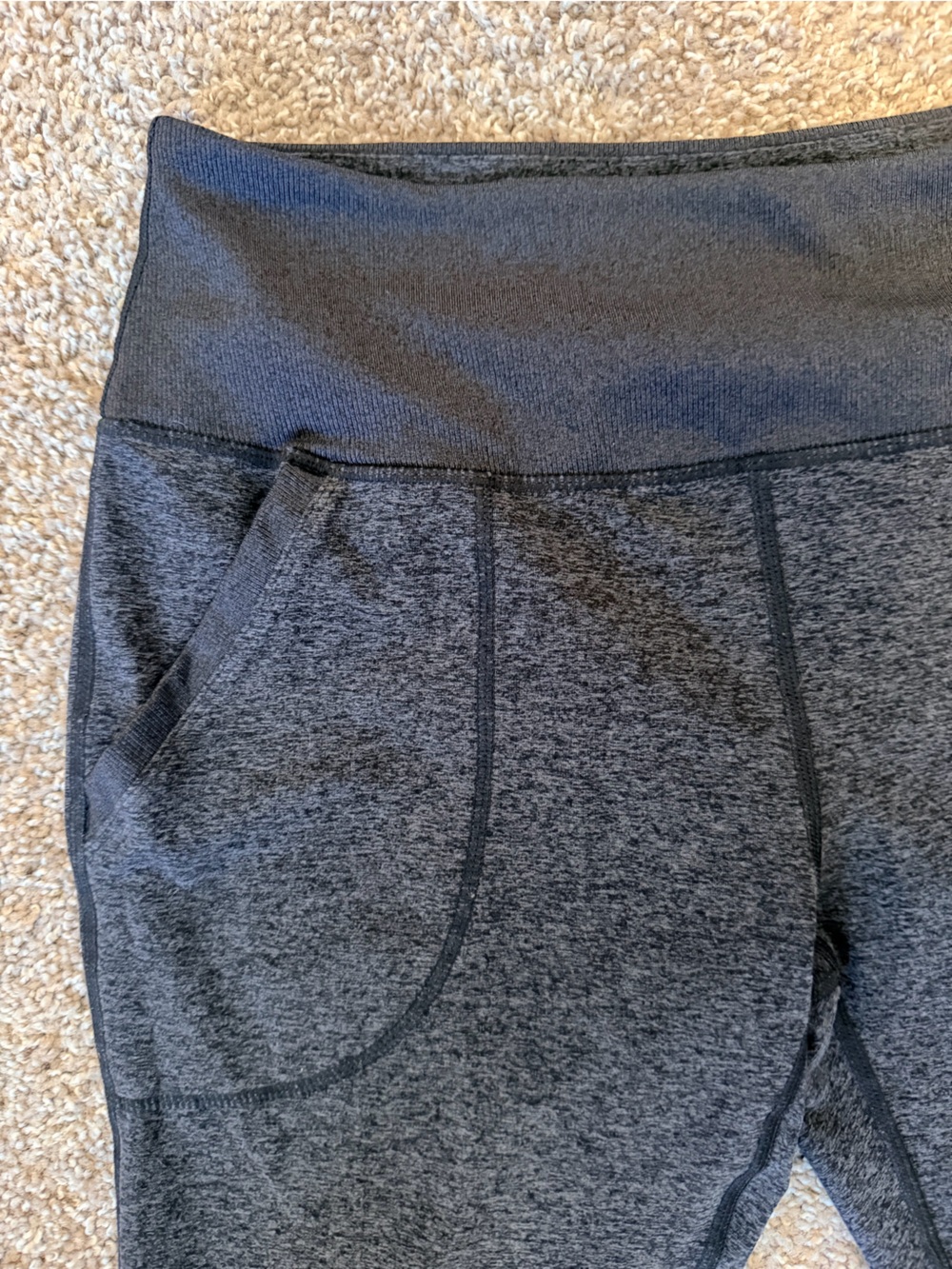 Zella restore high waisted soft pocket jogger leggings size large black/charcoal - Picture 7 of 10